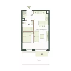 1 pokój, mieszkanie 31,57 m², parter, oferta nr B8/23, Apartamenty Onlylife, Warszawa, Wilanów, Powsin, ul. Łukasze Drewny / Potukały