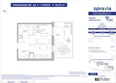 1 pokój, mieszkanie 25,37 m², parter, oferta nr 122/48, Dobre Strony, Kraków, Dębniki, Borek Fałęcki, ul. Obozowa
