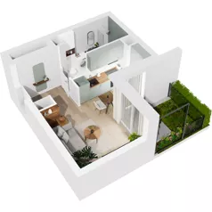 1 pokój, mieszkanie 27,85 m², parter, oferta nr 122/70, Dobre Strony, Kraków, Dębniki, Borek Fałęcki, ul. Obozowa
