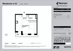1 pokój, mieszkanie 30,65 m², piętro 4, oferta nr 0/43, Norren, Gdynia, Śródmieście, Śródmieście, ul. Żeromskiego 14