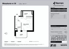 1 pokój, mieszkanie 26,22 m², piętro 3, oferta nr 0/30, Norren, Gdynia, Śródmieście, Śródmieście, ul. Żeromskiego 14