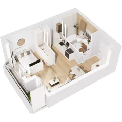 1 pokój, mieszkanie 33,78 m², piętro 3, oferta nr 0/29, Norren, Gdynia, Śródmieście, Śródmieście, ul. Żeromskiego 14