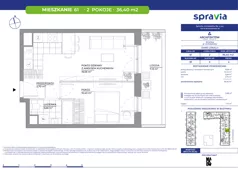 2 pokoje, mieszkanie 36,40 m², piętro 4, oferta nr B1/61, Architektów, Wrocław, Al. Architektów 22-30
