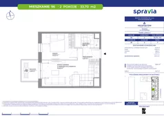 2 pokoje, mieszkanie 33,70 m², piętro 7, oferta nr B1/96, Architektów, Wrocław, Al. Architektów 22-30