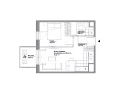 2 pokoje, mieszkanie 33,70 m², piętro 7, oferta nr B1/96, Architektów, Wrocław, Al. Architektów 22-30