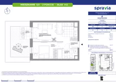 2 pokoje, mieszkanie 36,68 m², parter, oferta nr A/123, Architektów, Wrocław, Al. Architektów 22-30