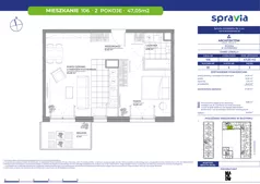 2 pokoje, mieszkanie 47,05 m², piętro 3, oferta nr B1/106, Architektów, Wrocław, Al. Architektów 22-30