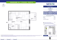 2 pokoje, mieszkanie 33,36 m², piętro 2, oferta nr A/140, Architektów, Wrocław, Al. Architektów 22-30
