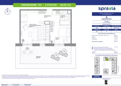 2 pokoje, mieszkanie 46,05 m², piętro 1, oferta nr B1/100, Architektów, Wrocław, Żerniki, Al. Architektów 22-30