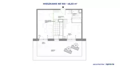 2 pokoje, mieszkanie 46,05 m², piętro 1, oferta nr B1/100, Architektów, Wrocław, Żerniki, Al. Architektów 22-30