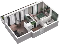 2 pokoje, mieszkanie 35,11 m², piętro 6, oferta nr A/65, Zaspa Wygodnie, Gdańsk, Zaspa, Zaspa-Młyniec, Al. Jana Pawła II