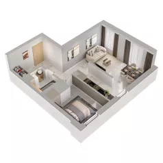 2 pokoje, mieszkanie 46,22 m², piętro 1, oferta nr A1/7, Zaspa Wysoko, Gdańsk, Zaspa, Zaspa-Młyniec, aleja Jana Pawła II