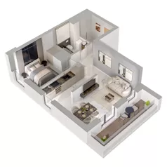2 pokoje, mieszkanie 46,25 m², piętro 1, oferta nr A2/151, Zaspa Wysoko, Gdańsk, Zaspa, Zaspa-Młyniec, aleja Jana Pawła II