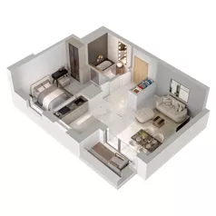 2 pokoje, mieszkanie 45,33 m², piętro 2, oferta nr A1/9, Zaspa Wysoko, Gdańsk, Zaspa, Zaspa-Młyniec, aleja Jana Pawła II