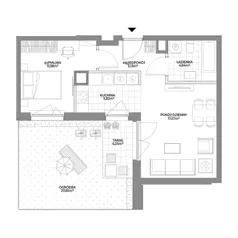 2 pokoje, mieszkanie 44,44 m², parter, oferta nr 1/38, Osiedle Prystora II, Warszawa, Ursus, Skorosze, ul. Aleksandra Prystora 2