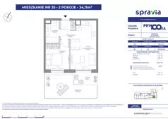 2 pokoje, mieszkanie 34,11 m², parter, oferta nr 1/35, Osiedle Prystora II, Warszawa, Ursus, Skorosze, ul. Aleksandra Prystora 2