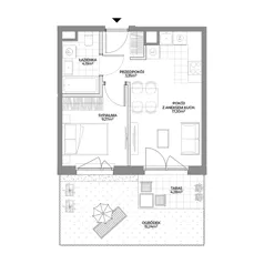 2 pokoje, mieszkanie 34,11 m², parter, oferta nr 1/35, Osiedle Prystora II, Warszawa, Ursus, Skorosze, ul. Aleksandra Prystora 2