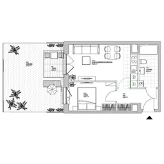 2 pokoje, mieszkanie 41,36 m², parter, oferta nr B1/1, Osiedle Bokserska 2, Warszawa, Ursynów, Wyczółki, ul. Bokserska 73A