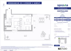 2 pokoje, mieszkanie 45,68 m², parter, oferta nr 51E/83, Osiedle Centralnie!, Kraków, Czyżyny, Łęg, ul. Centralna 51D, 51E
