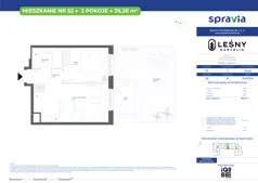 2 pokoje, mieszkanie 36,28 m², parter, oferta nr 28/52, Leśny Marcelin, Poznań, Grunwald, Junikowo, ul. Jeleniogórska