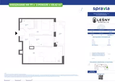 2 pokoje, mieszkanie 49,42 m², piętro 1, oferta nr 28/77, Leśny Marcelin, Poznań, Grunwald, Junikowo, ul. Jeleniogórska