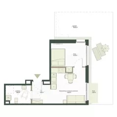 2 pokoje, mieszkanie 36,65 m², parter, oferta nr B7/1, Apartamenty Onlylife, Warszawa, Wilanów, Powsin, ul. Łukasza Drewny/Potułkały
