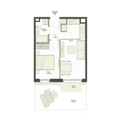 2 pokoje, mieszkanie 32,49 m², parter, oferta nr B7/3, Apartamenty Onlylife, Warszawa, Wilanów, Powsin, ul. Łukasza Drewny/Potułkały