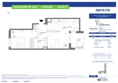 2 pokoje, mieszkanie 46,38 m², piętro 6, oferta nr 8/1244, Nowy Grabiszyn 8, Wrocław, Grabiszyn-Grabiszynek, Fabryczna, ul. Miedziana