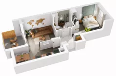 2 pokoje, mieszkanie 46,38 m², piętro 6, oferta nr 8/1244, Nowy Grabiszyn 8, Wrocław, Grabiszyn-Grabiszynek, Fabryczna, ul. Miedziana