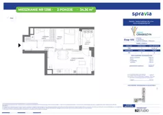 2 pokoje, mieszkanie 34,36 m², piętro 6, oferta nr 8/1298, Nowy Grabiszyn 8, Wrocław, Grabiszyn-Grabiszynek, Fabryczna, ul. Miedziana