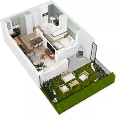 2 pokoje, mieszkanie 35,53 m², parter, oferta nr 126/153, Dobre Strony, Kraków, Dębniki, Borek Fałęcki, ul. Obozowa