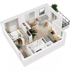 2 pokoje, mieszkanie 43,46 m², piętro 1, oferta nr 122/7, Dobre Strony, Kraków, Dębniki, Borek Fałęcki, ul. Obozowa