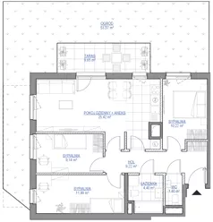 2 pokoje, mieszkanie 47,65 m², parter, oferta nr 1/1, Przy Unii IV, Poznań, Żegrze, ul. Wagrowska
