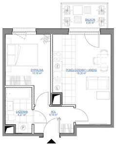 2 pokoje, mieszkanie 36,95 m², piętro 5, oferta nr 1/246, Przy Unii IV, Poznań, Żegrze, ul. Wagrowska