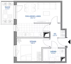 2 pokoje, mieszkanie 39,46 m², piętro 3, oferta nr 1/181, Przy Unii IV, Poznań, Żegrze, ul. Wagrowska