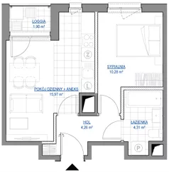 2 pokoje, mieszkanie 34,82 m², piętro 11, oferta nr 1/134, Przy Unii IV, Poznań, Żegrze, ul. Wagrowska