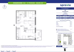 3 pokoje, mieszkanie 56,99 m², piętro 2, oferta nr A/143, Architektów, Wrocław, Al. Architektów 22-30