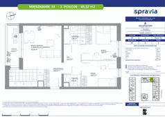 3 pokoje, mieszkanie 65,22 m², piętro 2, oferta nr B1/33, Architektów, Wrocław, Al. Architektów 22-30