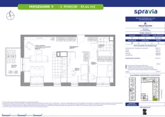 3 pokoje, mieszkanie 61,44 m², piętro 3, oferta nr B1/9, Architektów, Wrocław, Al. Architektów 22-30