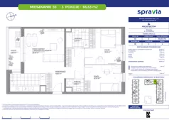 3 pokoje, mieszkanie 66,63 m², piętro 4, oferta nr B1/55, Architektów, Wrocław, Al. Architektów 22-30