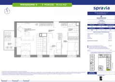 3 pokoje, mieszkanie 61,44 m², piętro 2, oferta nr B1/6, Architektów, Wrocław, Al. Architektów 22-30