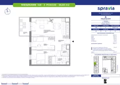 3 pokoje, mieszkanie 56,83 m², piętro 3, oferta nr A/148, Architektów, Wrocław, Żerniki, Al. Architektów 22-30