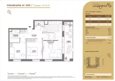 3 pokoje, mieszkanie 57,19 m², piętro 3, oferta nr B/160, Zaspa Wygodnie, Gdańsk, Zaspa, Zaspa-Młyniec, Al. Jana Pawła II