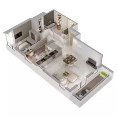 3 pokoje, mieszkanie 69,39 m², piętro 13, oferta nr A2/257, Zaspa Wysoko, Gdańsk, Zaspa, Zaspa-Młyniec, aleja Jana Pawła II