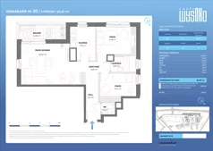 3 pokoje, mieszkanie 64,87 m², piętro 3, oferta nr A1/20, Zaspa Wysoko, Gdańsk, Zaspa, Zaspa-Młyniec, aleja Jana Pawła II
