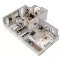 3 pokoje, mieszkanie 64,87 m², piętro 3, oferta nr A1/20, Zaspa Wysoko, Gdańsk, Zaspa, Zaspa-Młyniec, aleja Jana Pawła II
