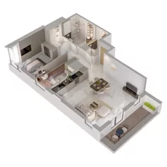 3 pokoje, mieszkanie 69,22 m², piętro 12, oferta nr A2/249, Zaspa Wysoko, Gdańsk, Zaspa, Zaspa-Młyniec, aleja Jana Pawła II