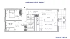 3 pokoje, mieszkanie 63,04 m², piętro 1, oferta nr 51D/58, Osiedle Centralnie!, Kraków, Czyżyny, Łęg, ul. Centralna 51D, 51E