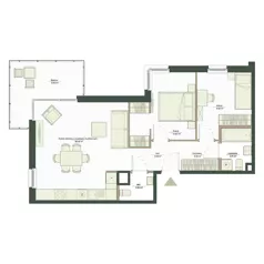 3 pokoje, mieszkanie 60,65 m², piętro 1, oferta nr B8/32, Apartamenty Onlylife, Warszawa, Wilanów, Powsin, ul. Łukasza Drewny/Potułkały