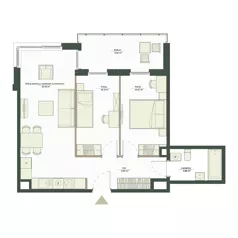 3 pokoje, mieszkanie 55,90 m², piętro 1, oferta nr B8/33, Apartamenty Onlylife, Warszawa, Wilanów, Powsin, ul. Łukasze Drewny / Potukały